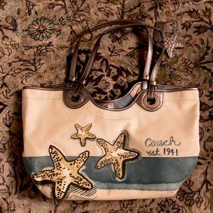 Coach seashell tote bag